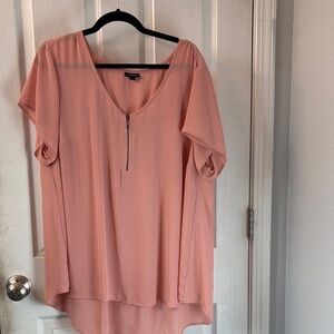Torrid Blush Pink V-Neck Blouse